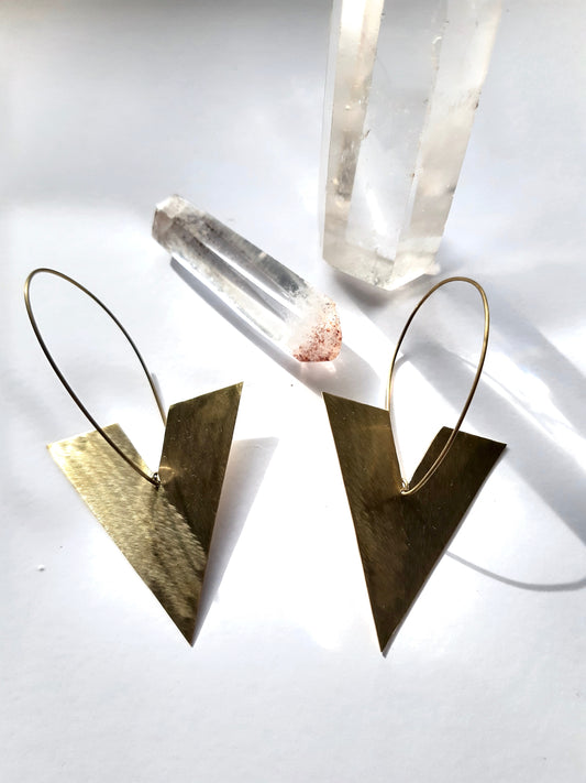 Big triangle earrings
